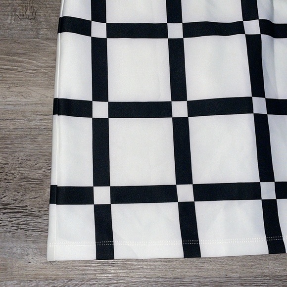 RMLL white and black striped checkered dress size 12 NWT - Picture 5 of 10